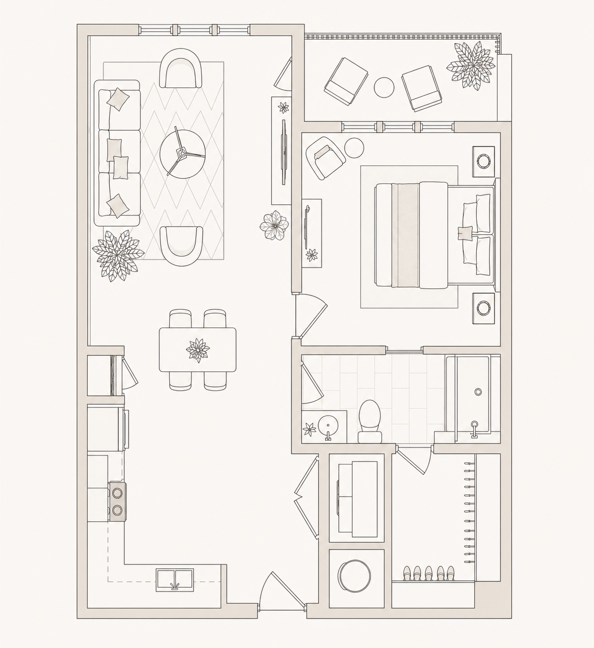 The Aspen floor plan in 3D